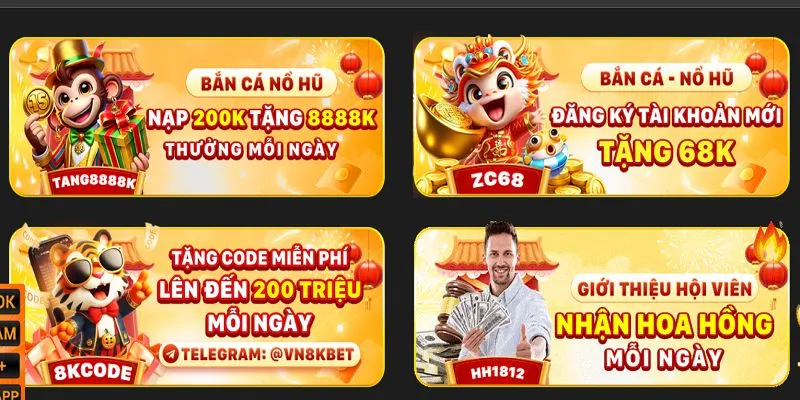 Tặng thưởng nạp mỗi ngày với giá trị lên đến 8888K